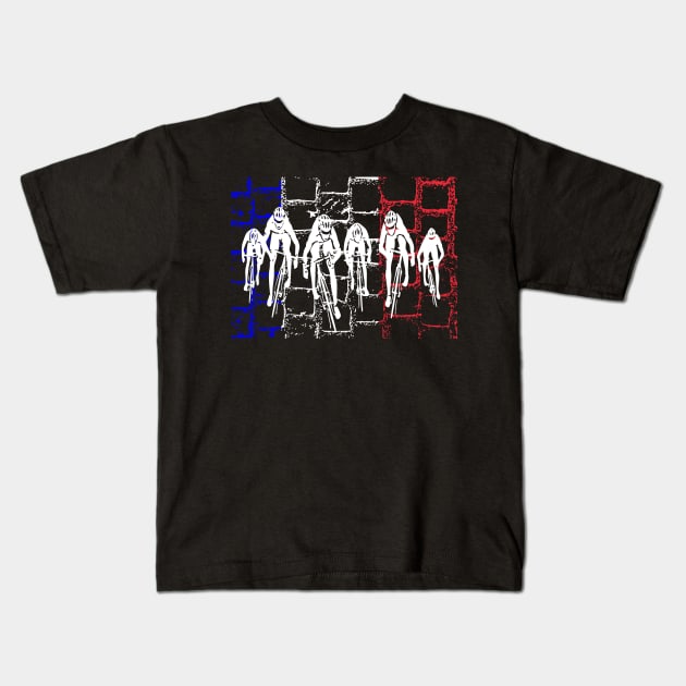 Cycling Paris Roubaix Kids T-Shirt by vintagejoa